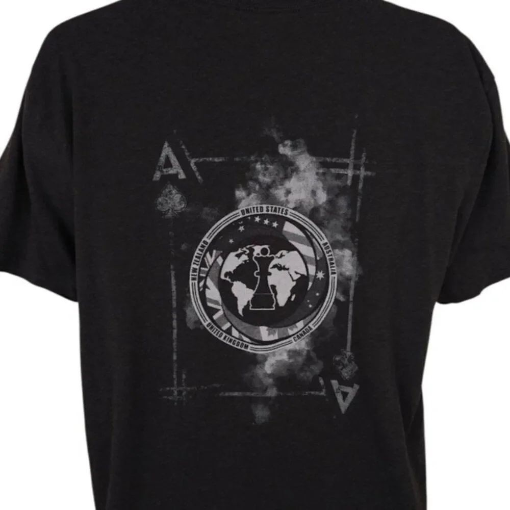 International Chess T Shirt Mens Size XL Black US Australia UK Canada NZ